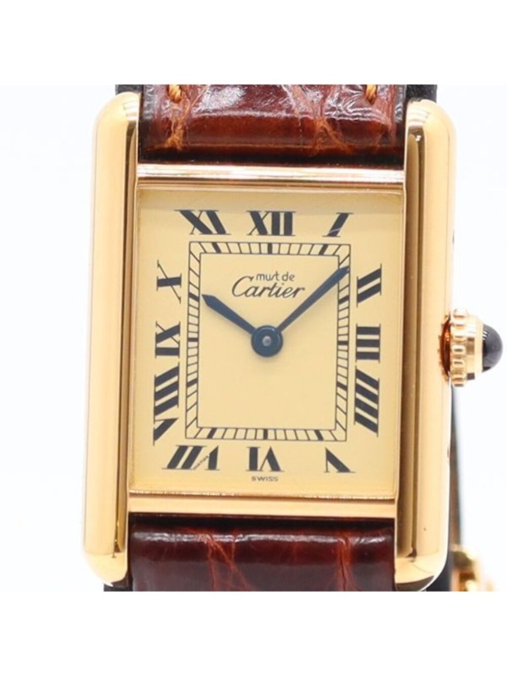 Cartier Must Tank Brown Dial Watch